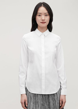 Белая рубашка pima cotton shirt от cos