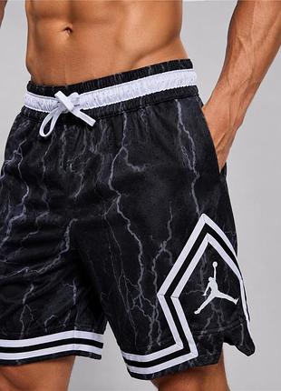 Чоловічі шорти jordan літні спортивні jumpman чорні стрейч/періорація  mesh
