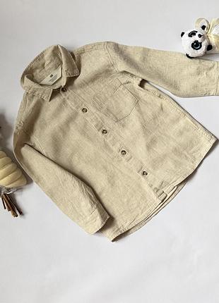 🤍 стильна лляна сорочка h&m  3-4 роки🤍