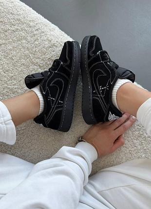 Кросівки jordan low x travis scott black