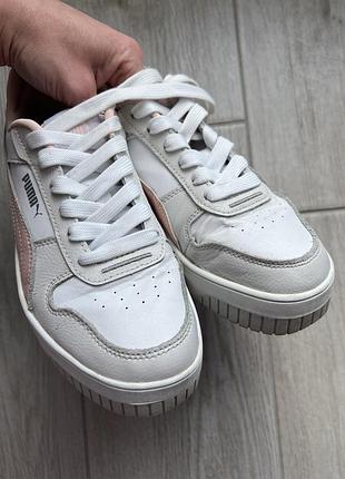 Puma carina street jr white rose dust жіночі кросівки 37 розмір 23 см