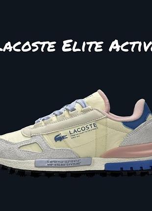 Lacoste elite active beige blue pink