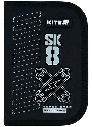 Пенал без наполнения kite skate k26-622-4, 1 отделение, 2 отворота