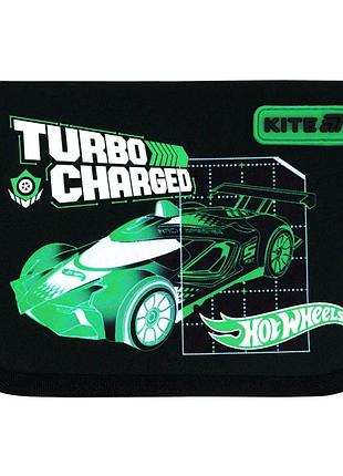 Пенал без наполнения kite hot wheels hw26-621, 1 отделение, 1 отворот
