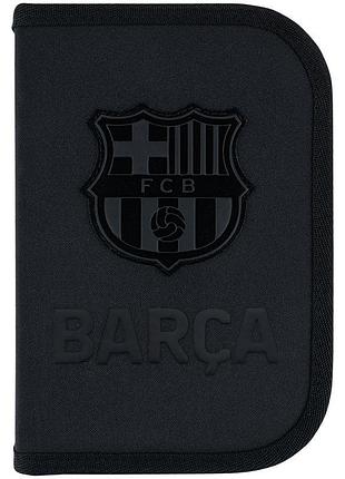 Пенал без наполнения kite fc barcelona bc26-622, 1 отделение, 2 отворота