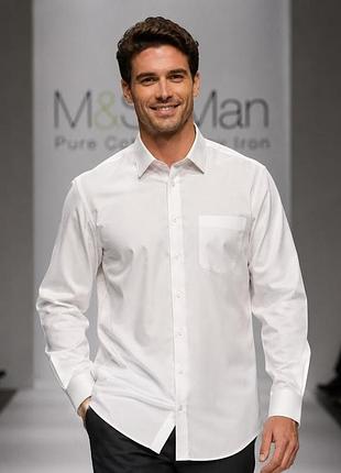 Мужская белая рубашка m&amp;s man, размер xl, 100% хлопок