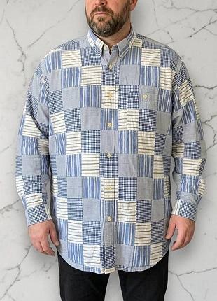 Orvis мужская винтажная рубашка patchwork xl