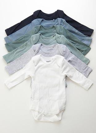 Базові боді з довгим рукавом lupilu pure collection basic