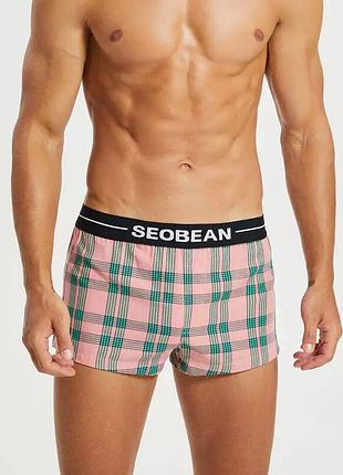 Хлопковые мужские семейки от seobean в клетку