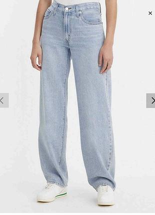 Жіночі ніжно блакитні джинси levis baggy did