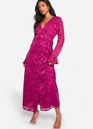Нова легенька сукня плаття на запах plus size boohoo uk 14 2xl 🔥🔥🔥