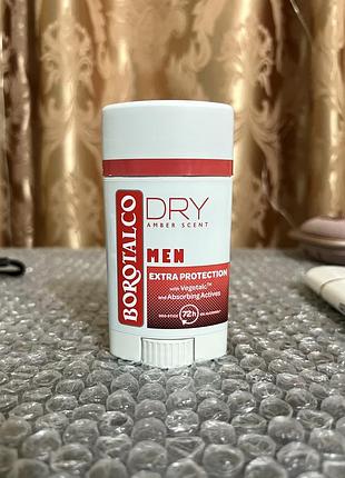 Кульковий дезодорант-антиперспірант  borotalco men absolute dry amber scent
