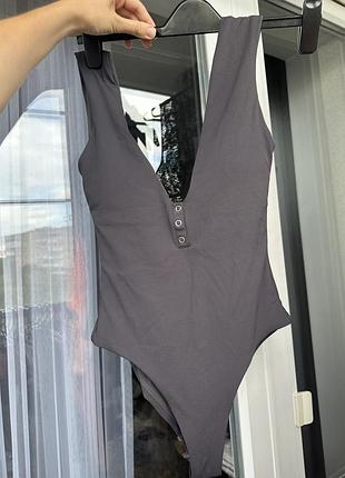 Купальник суцільний zara зара s 34 у рубчик