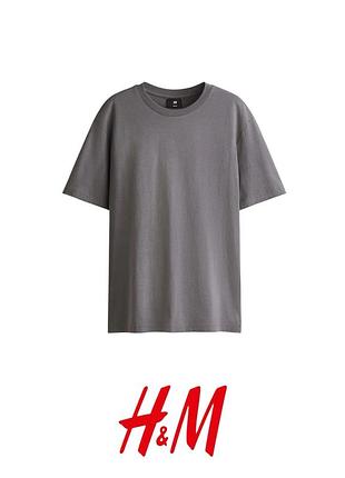 H&m сіра базова чоловіча футболка