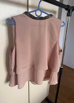 Топ zara майка нарядна  з декором