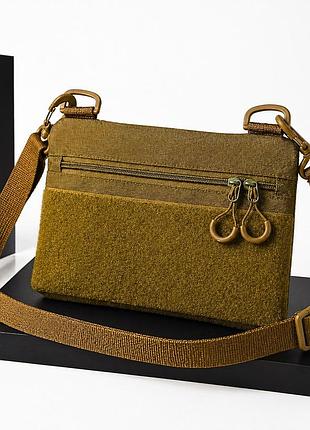 🪖 cordura 1000d — тактическая сумка для патчей через плечо / койот ws36624