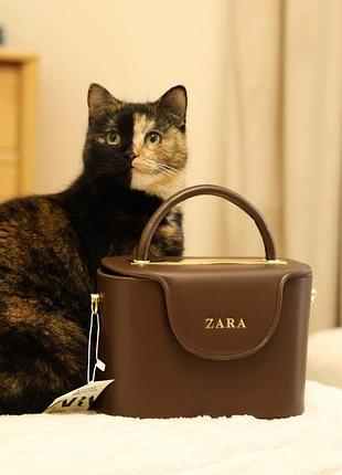 Шоколадна маленька сумка zara