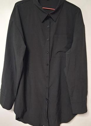 Сорочка рубашка жіноча чорна over size, розмір 2xl.