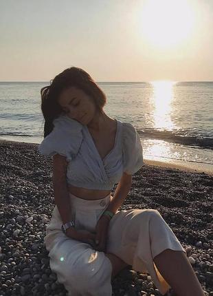 Топ блакитний pull and bear xs