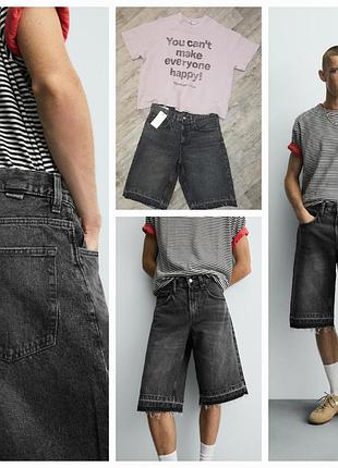 Новая модель джинсовых шорт-бермудов baggy fit от zara. очень крутые