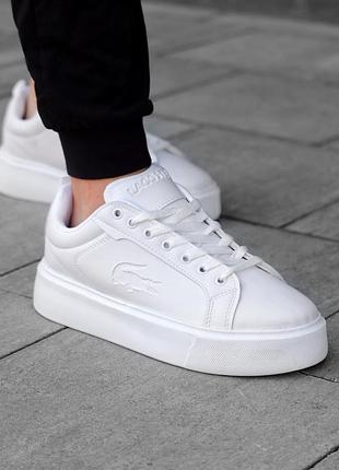 Кросівки lacoste carnaby platform lite leather sneakers  white