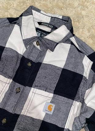 Чорно-біла сорочка в клітинку від carhartt