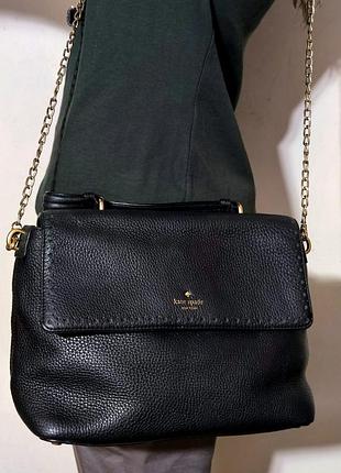 Шкіряна сумка Lander spade satchel з фірмовим золотистим логотипом/0000h/