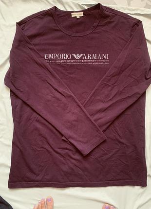 Лонгслив emporio armani, розмір xl, заміри на фото. стан ідеал