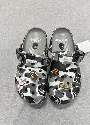 Crocs bape/кроксы бейп/крокс мужские