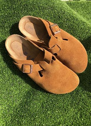 #b10   39 р -25 см birkenstock boston. сабо. оригінал нат замша