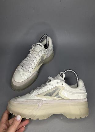 Женские кроссовки reebok club c cardi в цвете "chalk white"