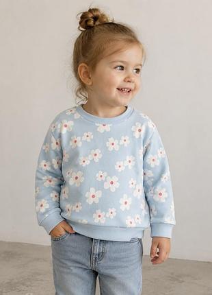 Світшот primark з начосом у ромашки для дівчинки 2–3 роки 98 см