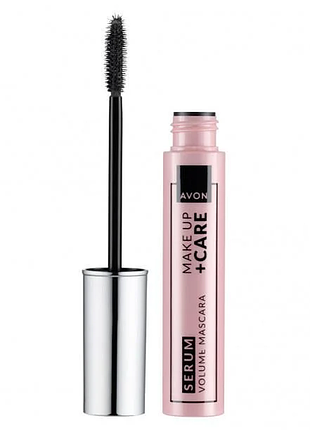 Туш для вій «об'єм і догляд» avon  blackest black\ чорніша чорного 10мл ейвон