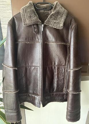 Дублянка чоловіча valencia leather натуральна шкіра s темно-коричнева