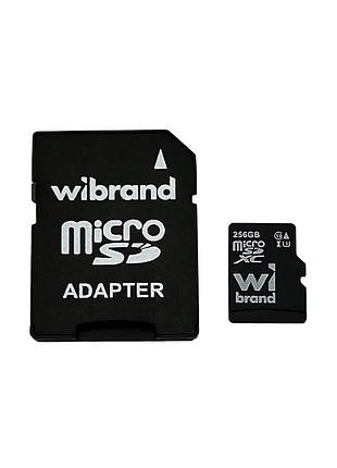 Карта пам'яті microsdxc (uhs-1 u3) wibrand 256gb class 10 (adapter sd)