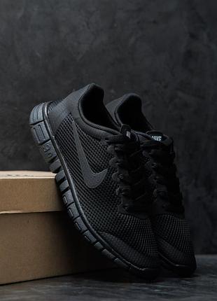 Кросівки чоловічі nike free run 3.0 v2 black run чорні
