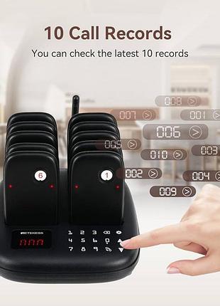 Беспроводная система вызова клиентов retekess td175s электронная очередь для кафе фастфуда пейджеры 10 шт