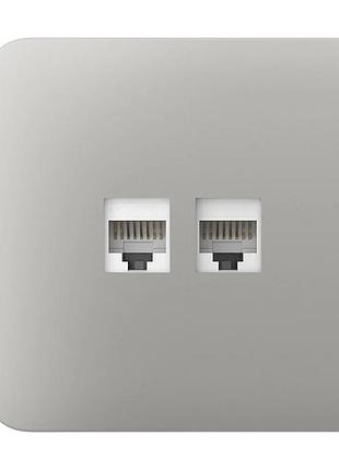 Фронтальна панель ajax sidecover (lan) oyster/устрична для інтернет-розетки outlet (lan) (26-00618)