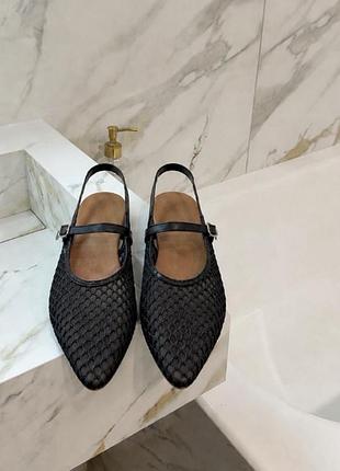 Туфли боссоножки тапочки балетки слингбеки женские сетка zara mango h&m reserved stradivarius pull&bear bershka oysho calzedonia