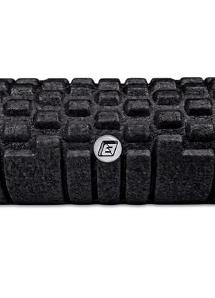 Массажный ролик easyfit grid roller epp 33 см для мфр, валик для спины, ног и мышц черный (ef-2042-bk)