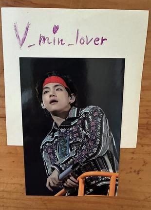Bts v bts hybe insight permission to dance on stage photo card техьон концертна карта колекційна