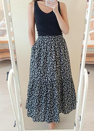 Летняя юбка-миди uniqlo