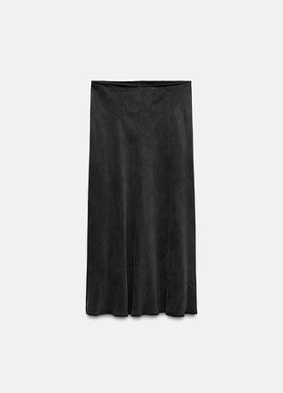 Юбка з натуральної тканини zara