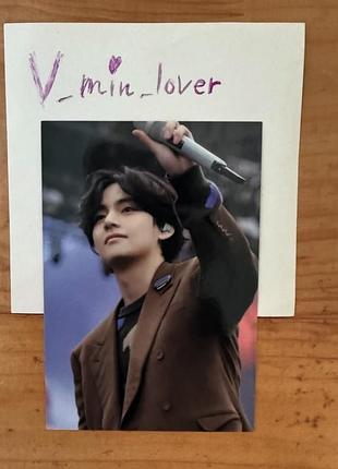 Bts v bts hybe insight permission to dance on stage photo card техьон концертна карта колекційна