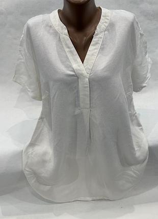 Льняна біла сукня