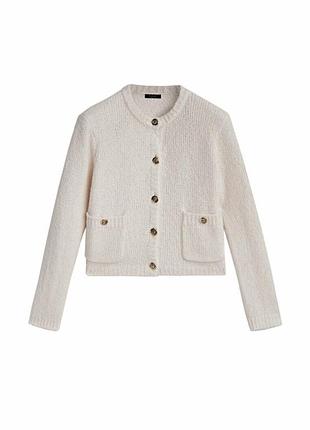 Вовняний кардиган букле від massimo dutti