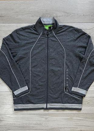 Премиальная графитовая кофта олимпийка хуго бос hugo boss green 56, xxl, оригинал