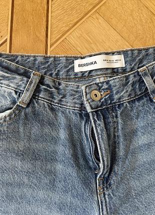 Джинсовые шорты bershka с необработанным краем