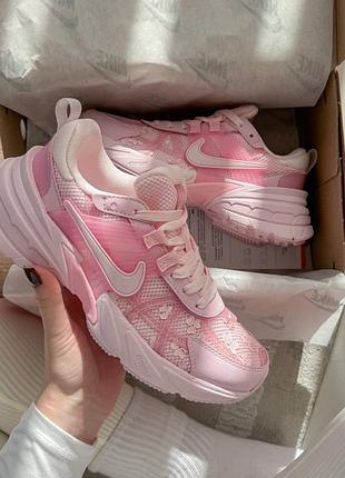 Nike v2k runtekk pink flowers