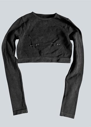 Коротка кофта зара з пірсингом, кастом y2k zara